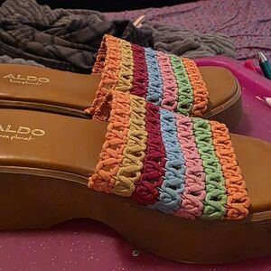 ALDO Women's Multicolor Braided Slide Sandals